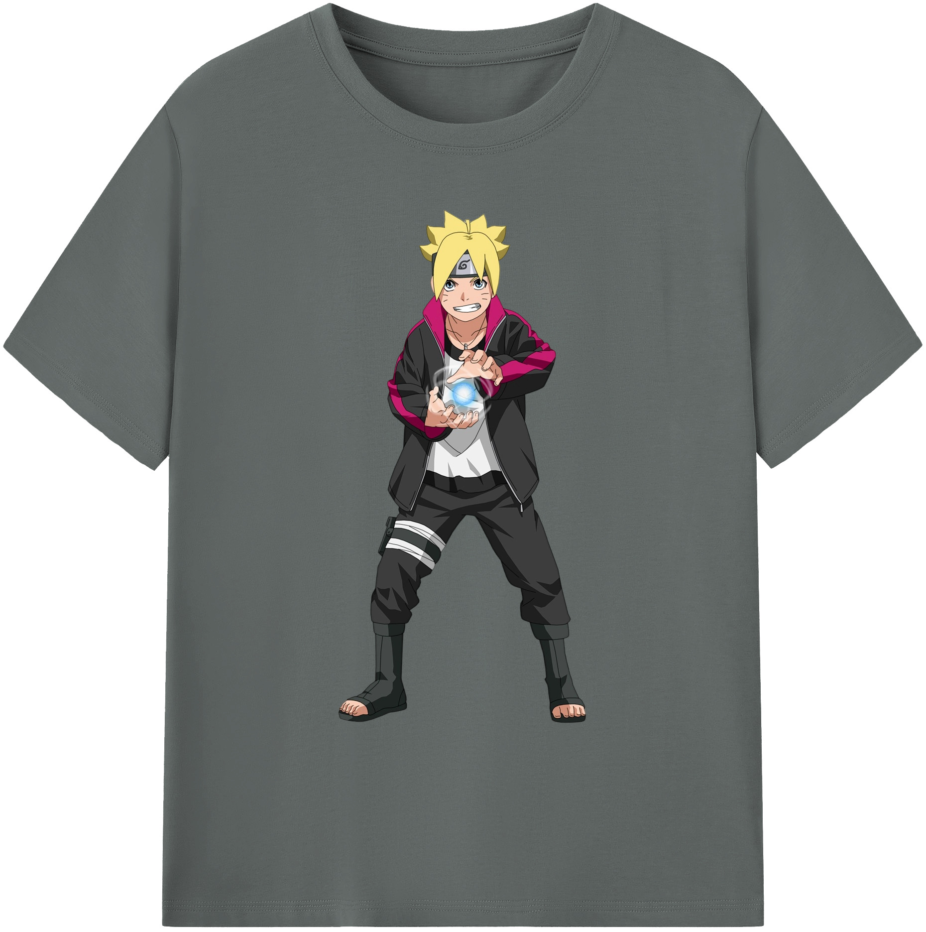 （画像用） NARUTO -ナルト- うずまき ボルト Uzumaki Boruto 綿100％ メンズ半袖Tシャツ｜肌触りやわらか＆通気性